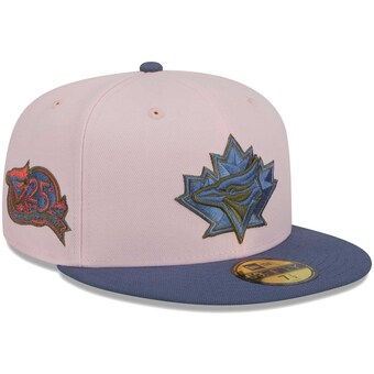 Men's Toronto Blue Jays New Era Pink/Blue  Olive Undervisor 59FIFTY Fitted Hat