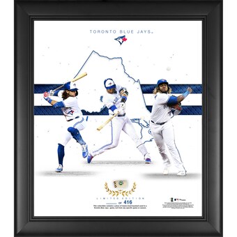 Toronto Blue Jays Fanatics Authentic Framed 15" x 17" Franchise Foundations Collage with a Piece of Game Used Baseball - Limited Edition of 416