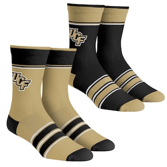 UCF Knights Rock Em Socks Youth Multi-Stripe 2-Pack Team Crew Sock Set