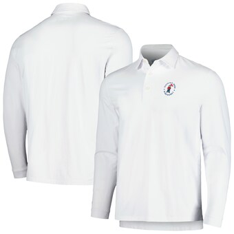 Men's 2024 U.S. Open IBKUL White Icefil Long Sleeve Polo