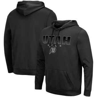 Utah Utes Colosseum Blackout 3.0 Pullover Hoodie - Black