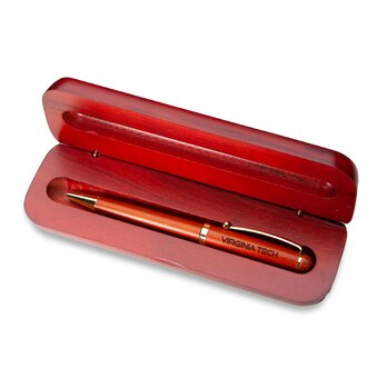 Virginia Tech Hokies Rosewood Pen & Case Set