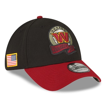 Men's Washington Commanders New Era Black/Burgundy 2022 Salute To Service 39THIRTY Flex Hat 