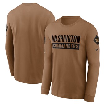 Men's Washington Commanders  Nike Brown 2023 Salute To Service Long Sleeve T-Shirt