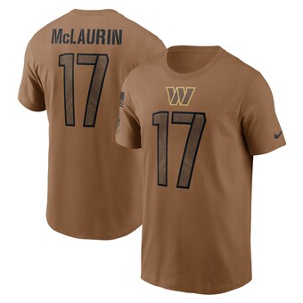 Men's Washington Commanders Terry McLaurin Nike Brown 2023 Salute To Service Name & Number T-Shirt