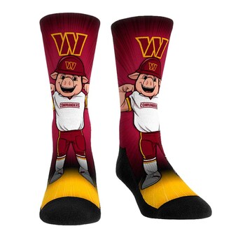 Washington Commanders Rock Em Socks Mascot Pump Up Crew Socks