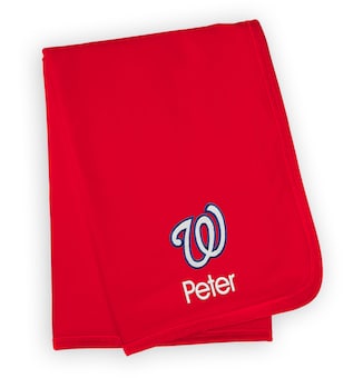 Infant Washington Nationals Red Personalized Blanket