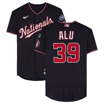 Jake Alu Washington Nationals Game-Used #39 Navy Jersey vs. Milwaukee Brewers on August 1, 2023 