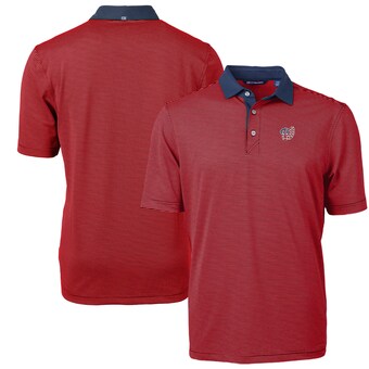 Men's Washington Nationals  Cutter & Buck Red Americana Logo Big & Tall Virtue Eco Pique Recycled Polo