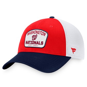 Men's Washington Nationals Fanatics Red/Navy Two-Tone Patch Trucker Adjustable Hat