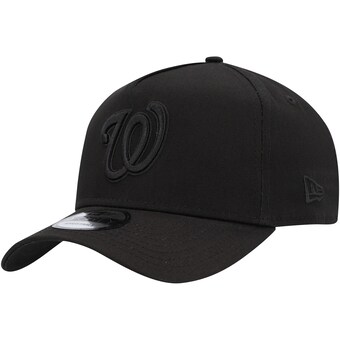 Men's Washington Nationals New Era Black A-Frame 9FORTY Adjustable Hat