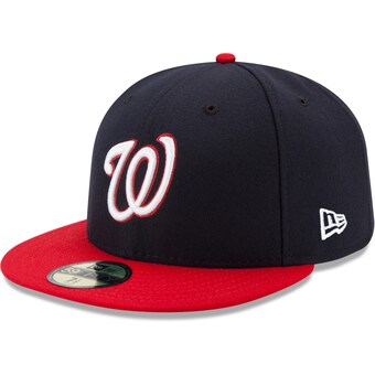 Men's Washington Nationals New Era Navy/Red Alternate Authentic Collection On-Field 59FIFTY Fitted Hat