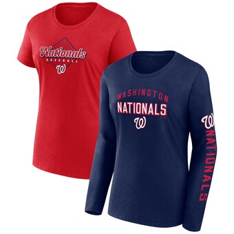 Women's Washington Nationals Fanatics Navy/Red T-Shirt Combo Pack