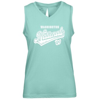 Women's Washington Nationals  Levelwear Mint  Paisley Sweep V-Neck Tank Top