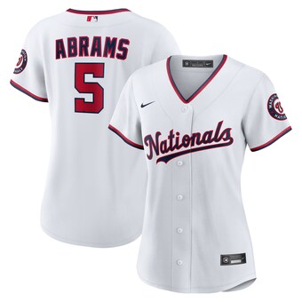 Women's Washington Nationals CJ Abrams Nike White Home Replica Player Jersey