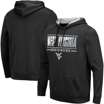 West Virginia Mountaineers Colosseum Slash Stack 2.0 Pullover Hoodie - Black