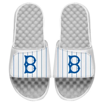 Youth Brooklyn Dodgers ISlide White Cooperstown Logo Slide Sandals