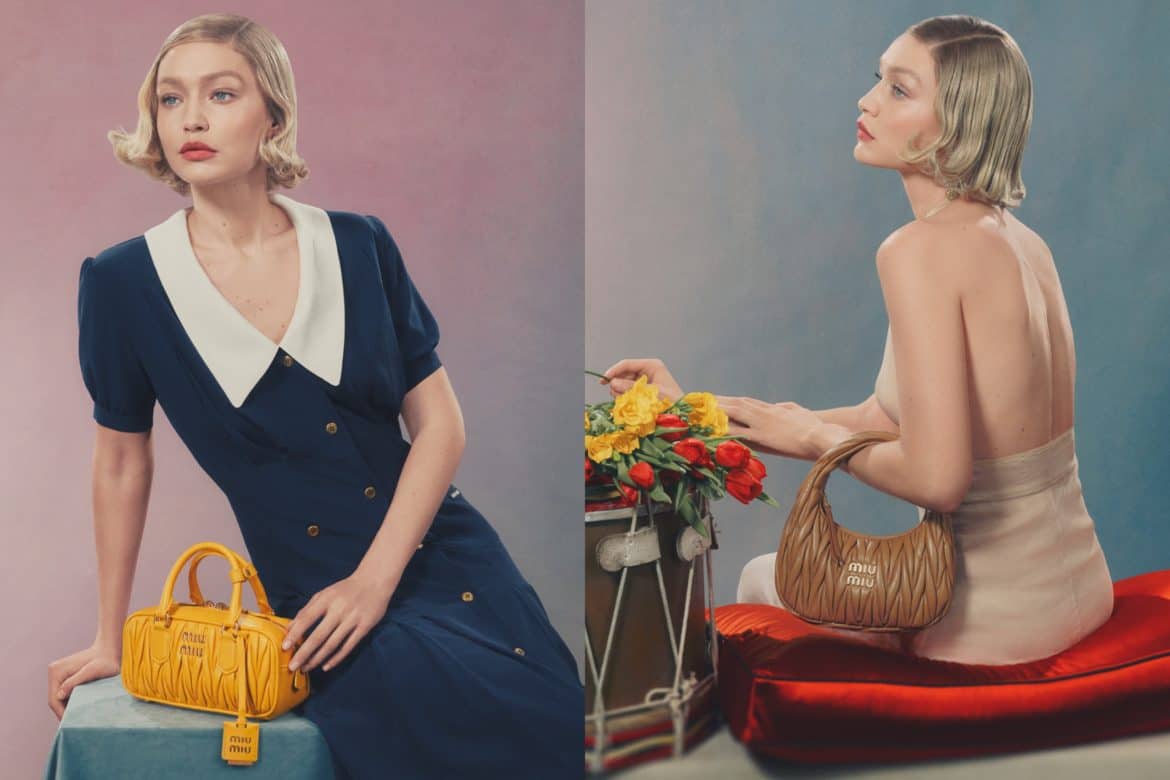 Gigi Hadid, Miu Miu, Miuccia Prada, campaigns, Steven Klein