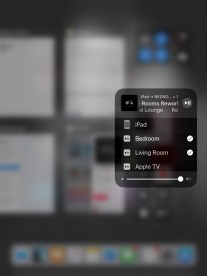 Streaming to two AirPlay 2 devices. Note single volume slider