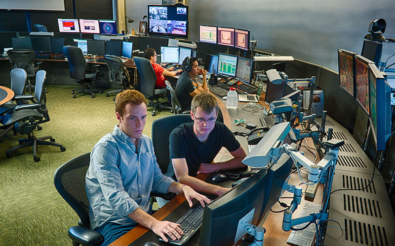 Students from Caltech working at Fermilab