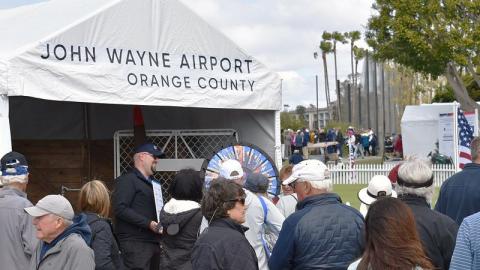 John Wayne Airport booth at the Hoag Classic, 2022