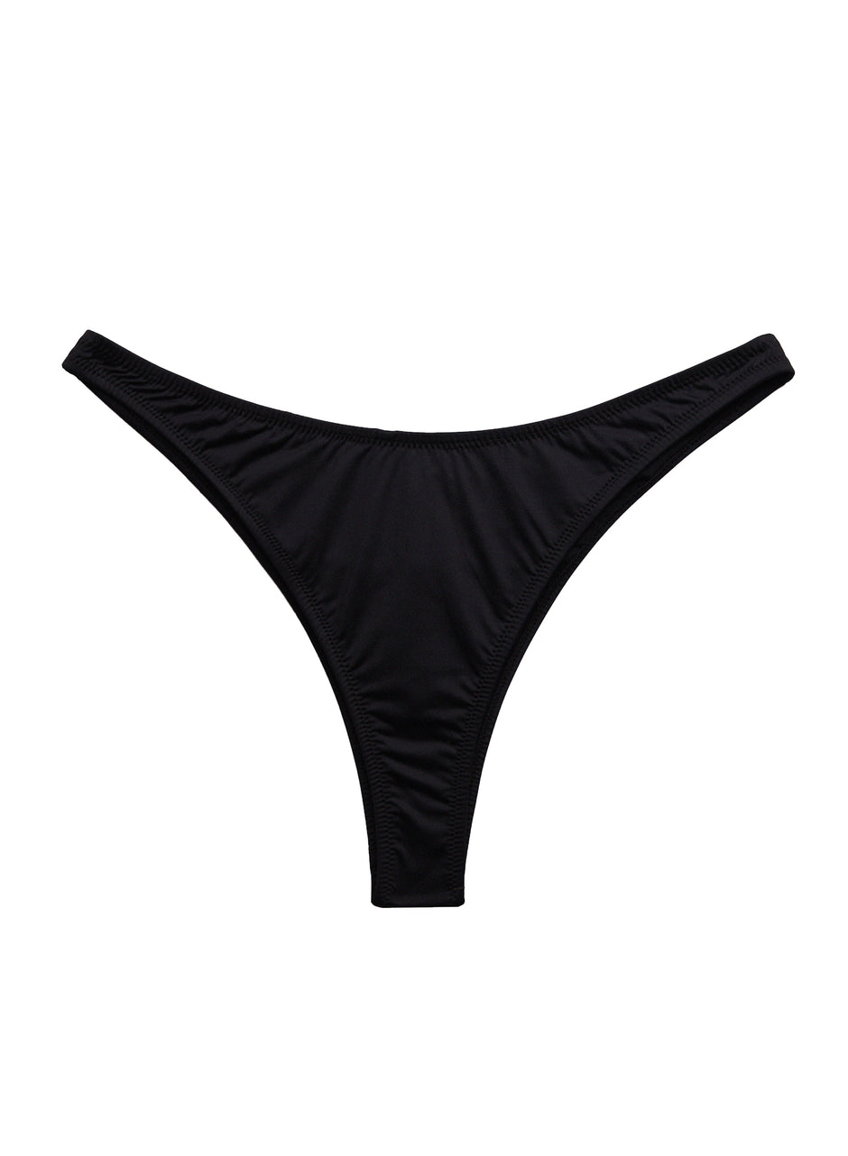 Black - High Leg Bikini Bottom | Fleur du Mal