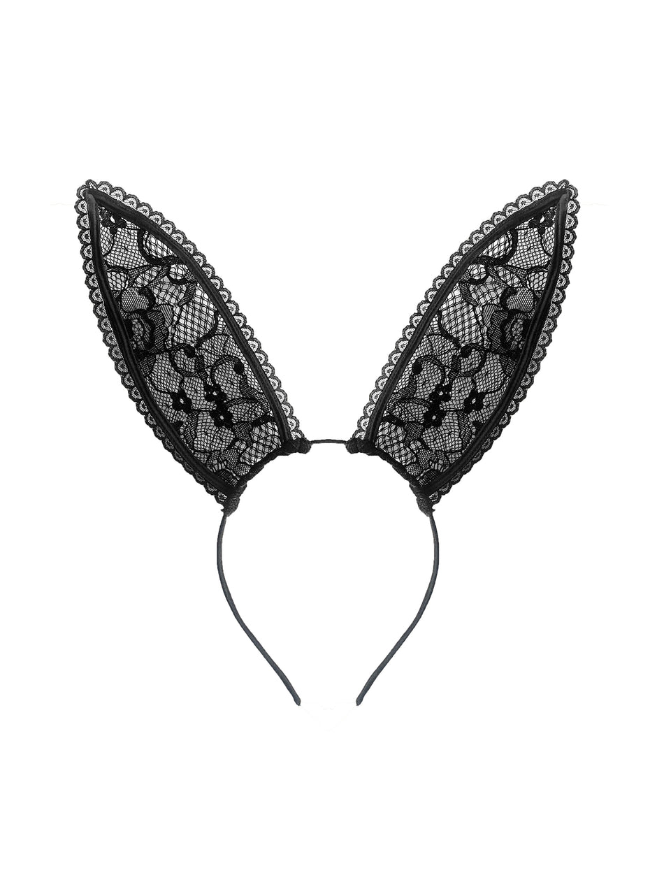 Black - Lace Bunny Ears | Fleur du Mal