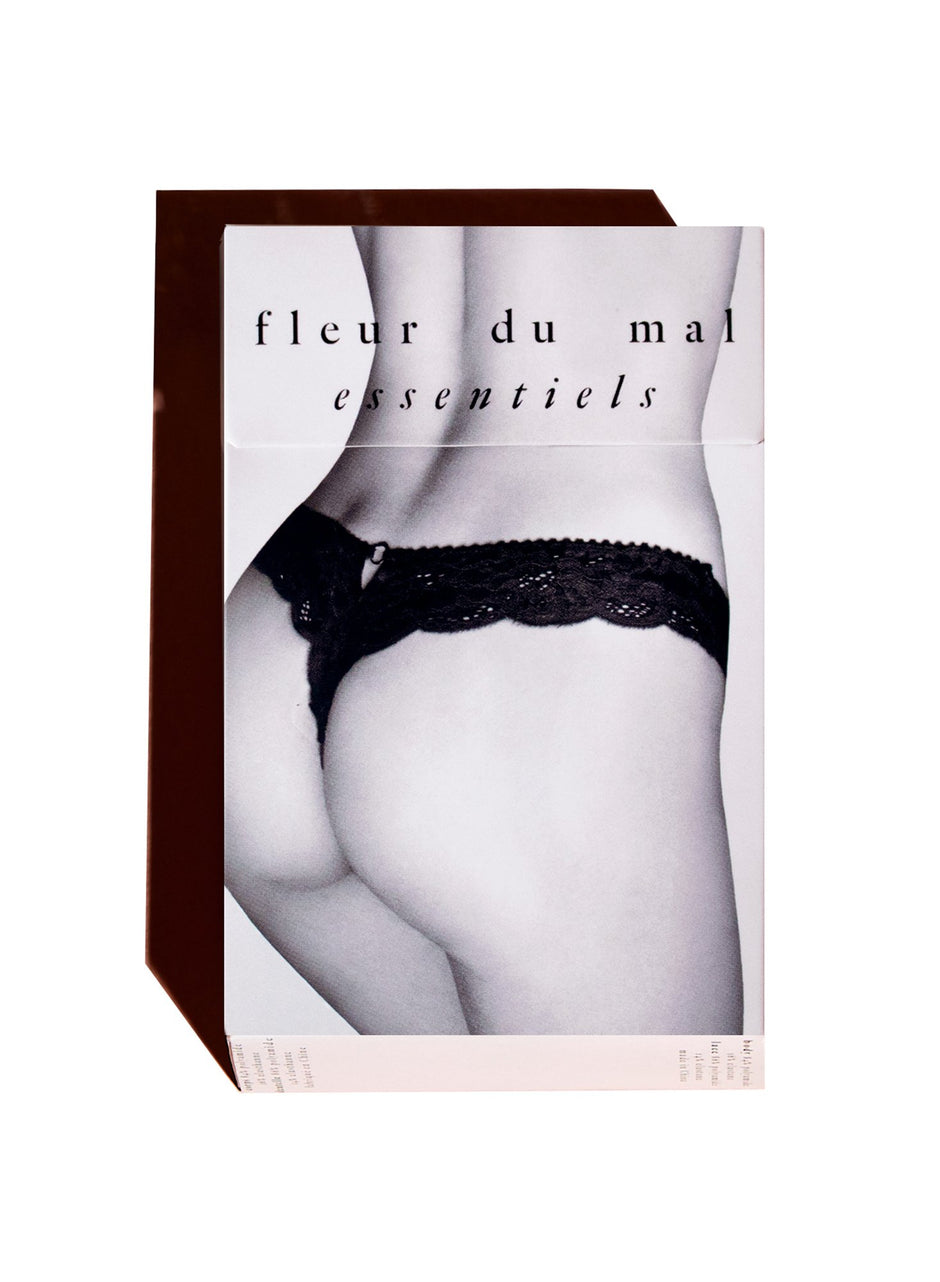 Black - Charlotte Lace Seamless Thong | Fleur du Mal