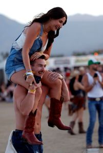 INDIO, CALIFORNIA - APRIL 27: (FOR EDITORIAL USE ONLY) Festivalgoers attend the 2024 Stagecoach Festival at Empire Polo Club on April 27, 2024 in Indio, California. (Photo by Frazer Harrison/Getty Images for Stagecoach)