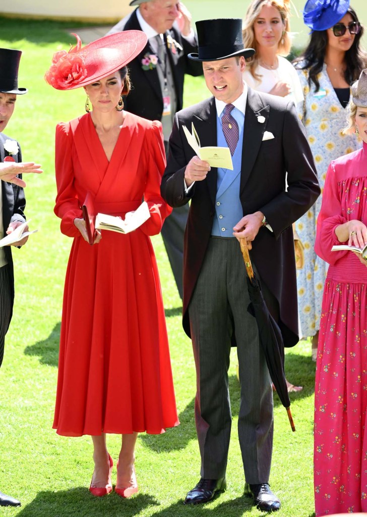 ASCOT, ENGLAND - JUNE 23: Prince William, Prince of Wales and Catherine, Princess of Wales attend day four of Royal Ascot 2023 at Ascot Racecourse on June 23, 2023 in Ascot, England. (Photo by Karwai Tang/WireImage)