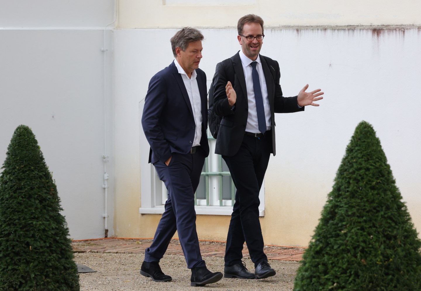 Spanish Prime Minister Sanchez Attends German Government Cabinet Retreat At Schloss Meseberg