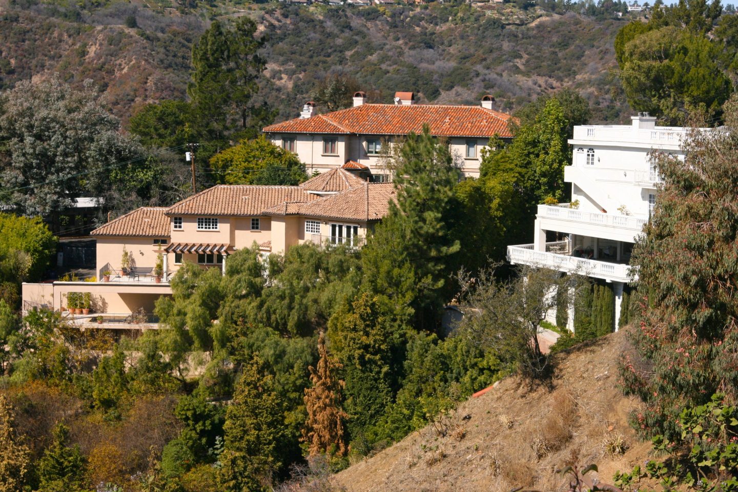 Beverly Hills hillside homes.  