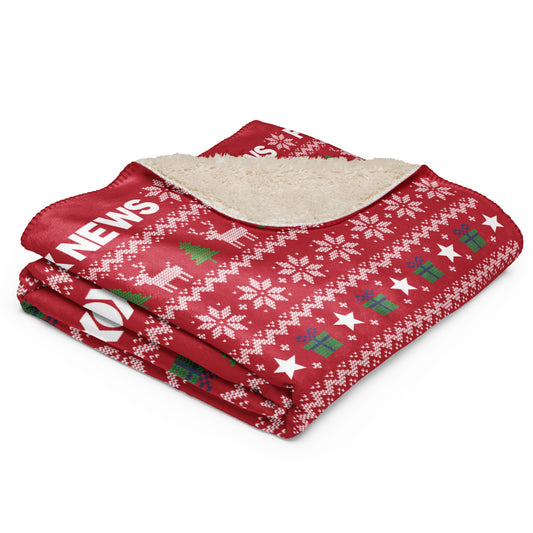 FOX News Holiday Sherpa Blanket