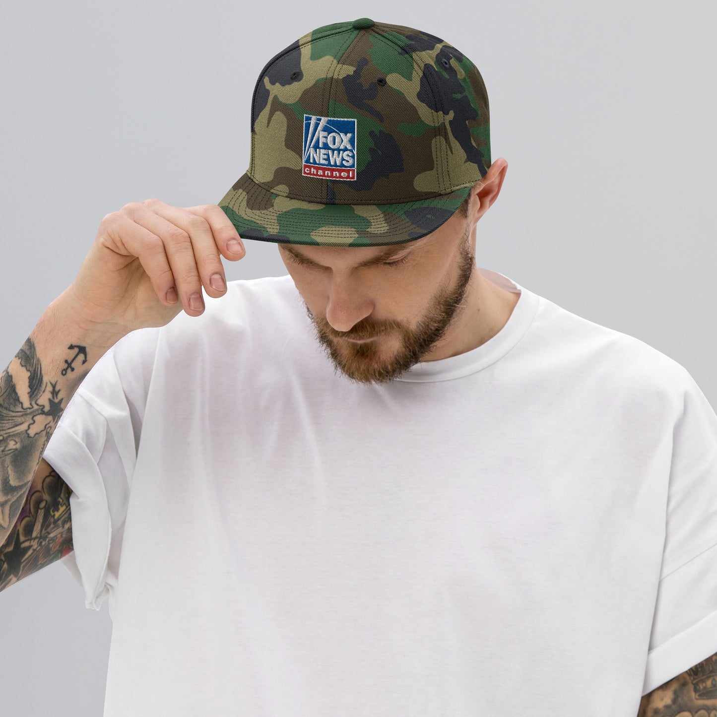 Fox News Embroidered Camo Hat