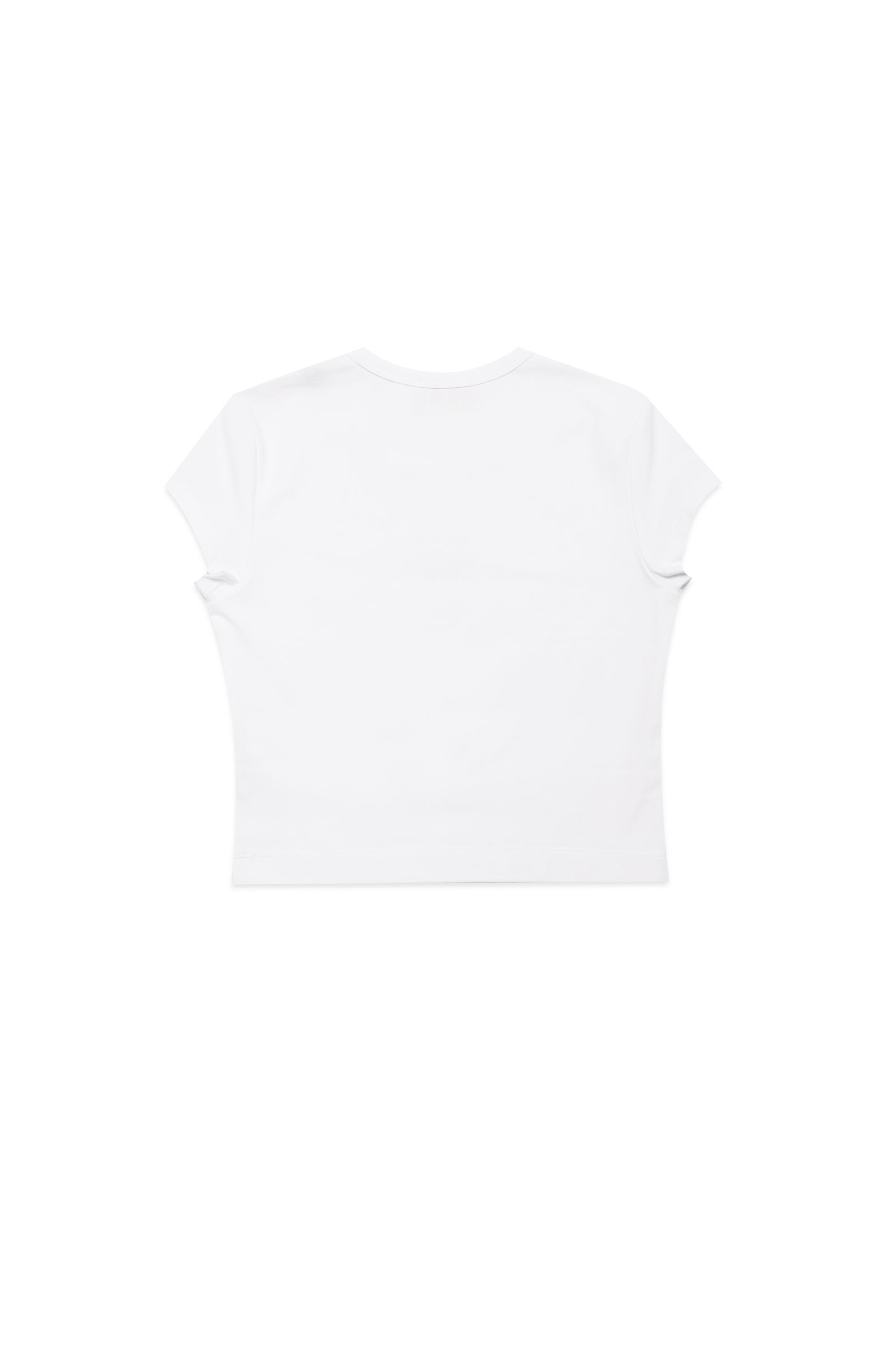 Diesel - TANGIE, T-shirt avec logo Oval D cut-out Femme in Blanc - 2