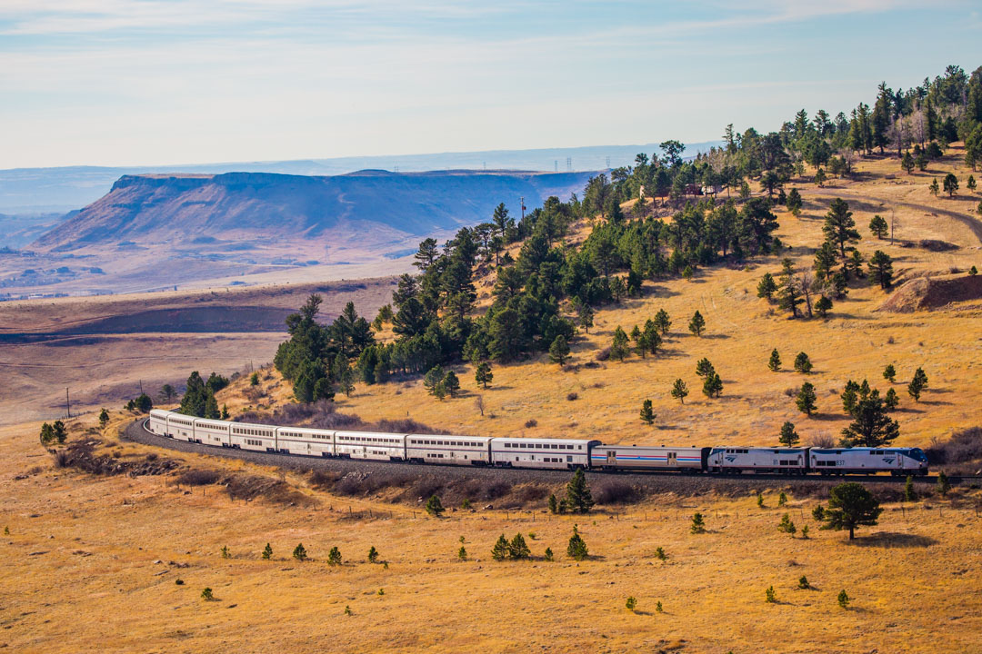 Long Distance Amtrak Train