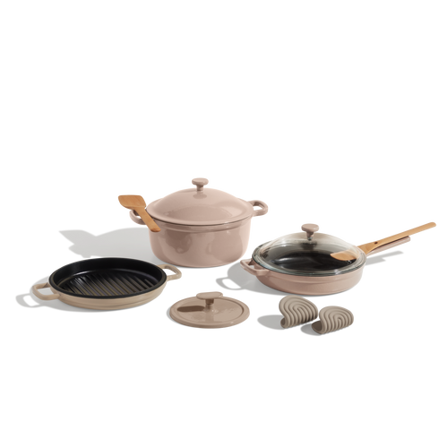 cast iron cookware set - steam - view 1