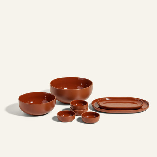 serving set - terracotta - view 1