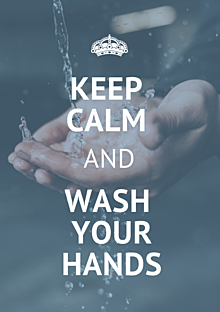 Keep calm and wash your hands poster