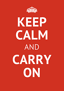 Keep calm and carry on poster