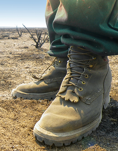 Firefighter boots.  Decorative.