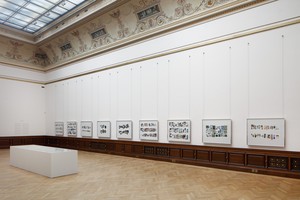 Installation view, Taryn Simon: A Soldier Is Taught to Bayonet the Enemy and Not Some Undefined Abstraction, Galerie Rudolfinum, Prague, Czech Republic, April 27–July 10, 2016. Artwork © Taryn Simon. Photo: Martin Polák, courtesy Galerie Rudolfinum