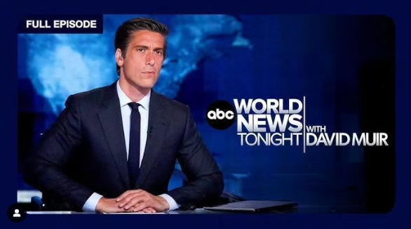 David Muir for the 'World News Tonight' 