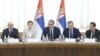 Predsednik Srbije Aleksandar Vučić prisustvuje sednici Vlade u Beogradu, na kojoj je najavio formiranje posebnog tima "koji će se boriti za interese Srbije", 4. april 2024. 