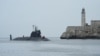 The Russian nuclear-powered submarine Kazan enters Havana's bay on June 12.