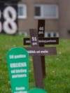 Bosnia and Herzegovina, Zenica, Action of the Women's Rights Center on the occasion of 16 days of activism against violence against women and girls - "Graveyard of femicide".