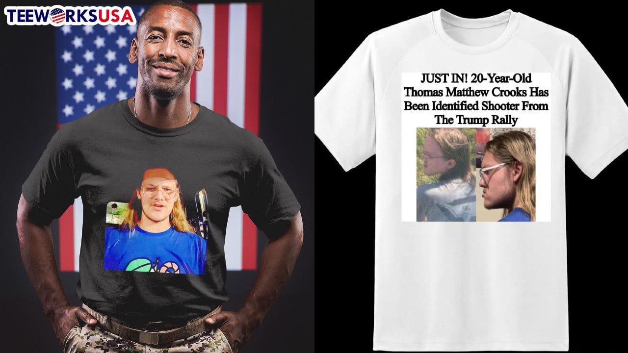 Thomas Matthew Crooks t-shirts with the wrong photo