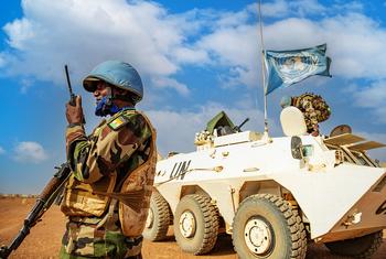 Peacekeepers from the Nigerien contingent of MINUSMA patrol the Ménaka region of Mali.