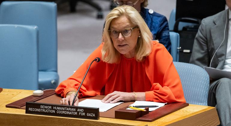 Coordenadora sênior de reconstrução e ajuda humanitária das Nações Unidas para Gaza, Sigrid Kaag