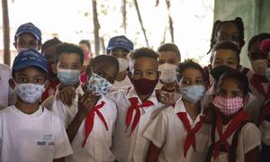 Cristian tem deficiência intelectual e frequenta uma escola primária em Moa, Holguín, Cuba.